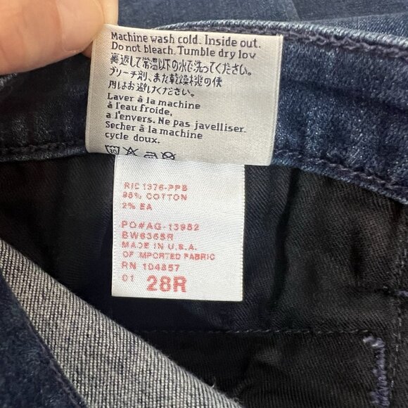 AG Adriano Goldschmied Jeans Womens 28 R Blue The Zip Skinny Zipper Stretch - Picture 4 of 16